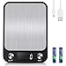 Diyife 10kg Rechargeable Balance Cuisine, Balance Electronique Precision 0,001kg Avec USB Câble &2 Batterie, Balance Numérique en Acier Inoxydable, 6 Unité, Rétroéclairé par LCD-Display, Fonction Tare