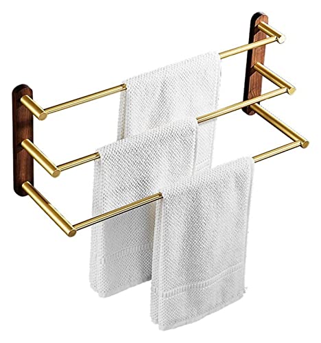 Porte-serviettes de salle de bain triple pôle 58 cm en métal rigide