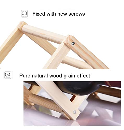 Soporte plegable para botellas de vino de madera para mesa miniatura 3