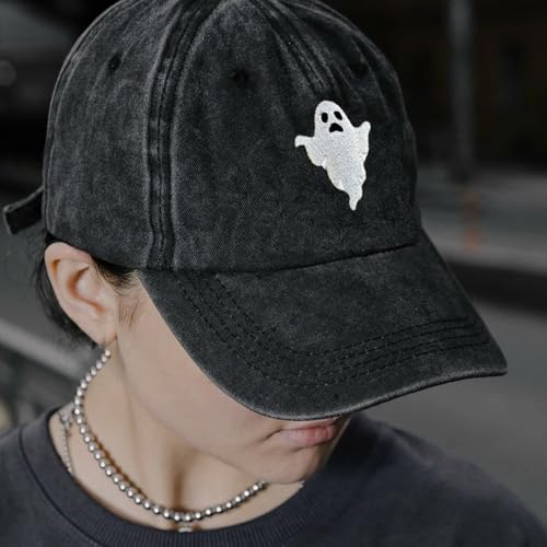 Gorro Baseball de Halloween Ghost bordado ajustable miniatura 7