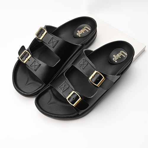 Image of Unigo Alpha Stylish Chappal For Men | Lightweight and Comfortable Slippers for Men | Vegan Leather Sandal,Flip Flop For Everyday Wear | Mens Formal Footwear | Soft & Durable Chappal