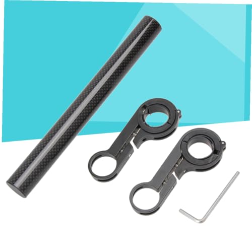 Extensor de manillar de bicicleta negro con soporte para lámpara útil 4