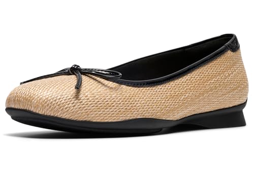 Clarks Collection Women's Jazmynn Bow Ballet Flat, Black Interest Textile, 8 Wide US by Clarks - Used condition - US$37.72
