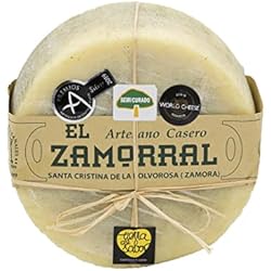 EL ZAMORRAL Queso Semi Curado Grande Natural con Leche de Oveja Cruda Artesanal Sin Aditivos 1.2 Kg