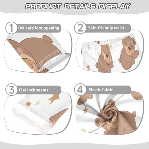 Toddler Girls Leggings Printed Yoga Pants Leggings Baby Bear Sleeping for Kids3