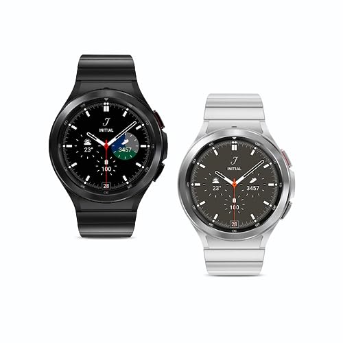 Image of Samsung Galaxy Watch4 Classic Metal Link Band, Large, Silver, for 46MM Only, Includes Cleaning Cloth