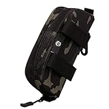 BAIGIO Tactical Sunglasses Hard Case Portable Molle Zipper Nylon Eyeglasses Carrying Case with Clip (Camouflage Black)