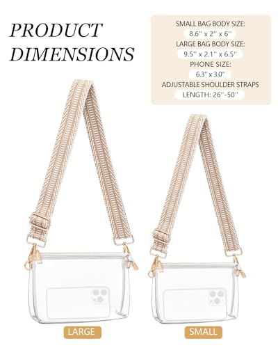 Image of Clear Purse for Women - Stadium Approved Crossbody Bag, Small Stadium Bag for Concerts & Sports Events