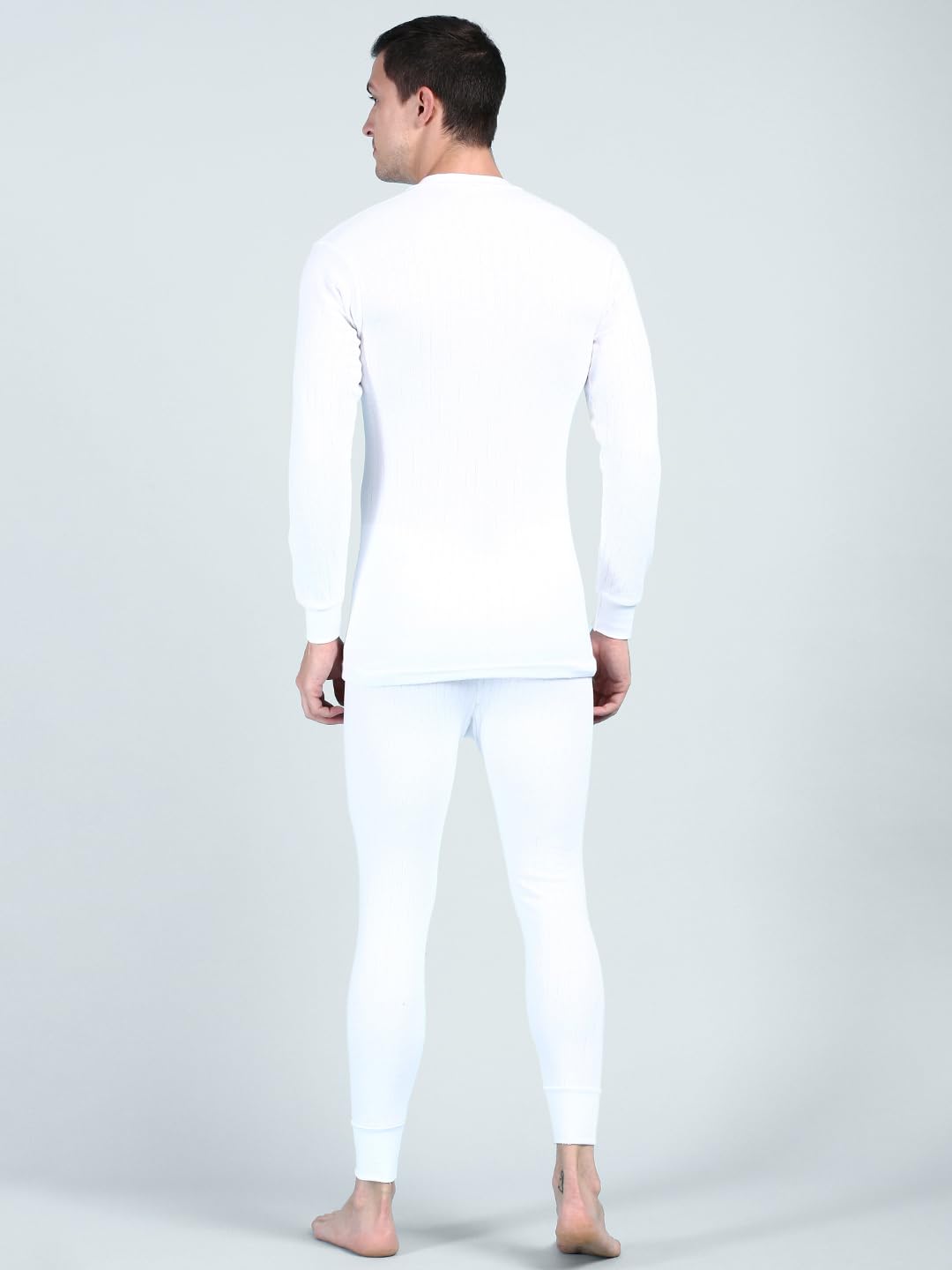 Lux Parker Men's White V Neck Cotton Thermal Set (Size : 90cm) - Image 4 thumbnail