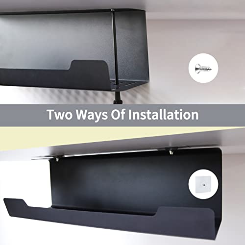 Vidor Under Desk Cable Management Tray 2-Pack,17" Cord Management Tray,No Drill Alloy Steel Desk Cable Organizers,Perfect For Standing Desk Cable Management Tray,Wire Management Tray For Office Home #TOP7