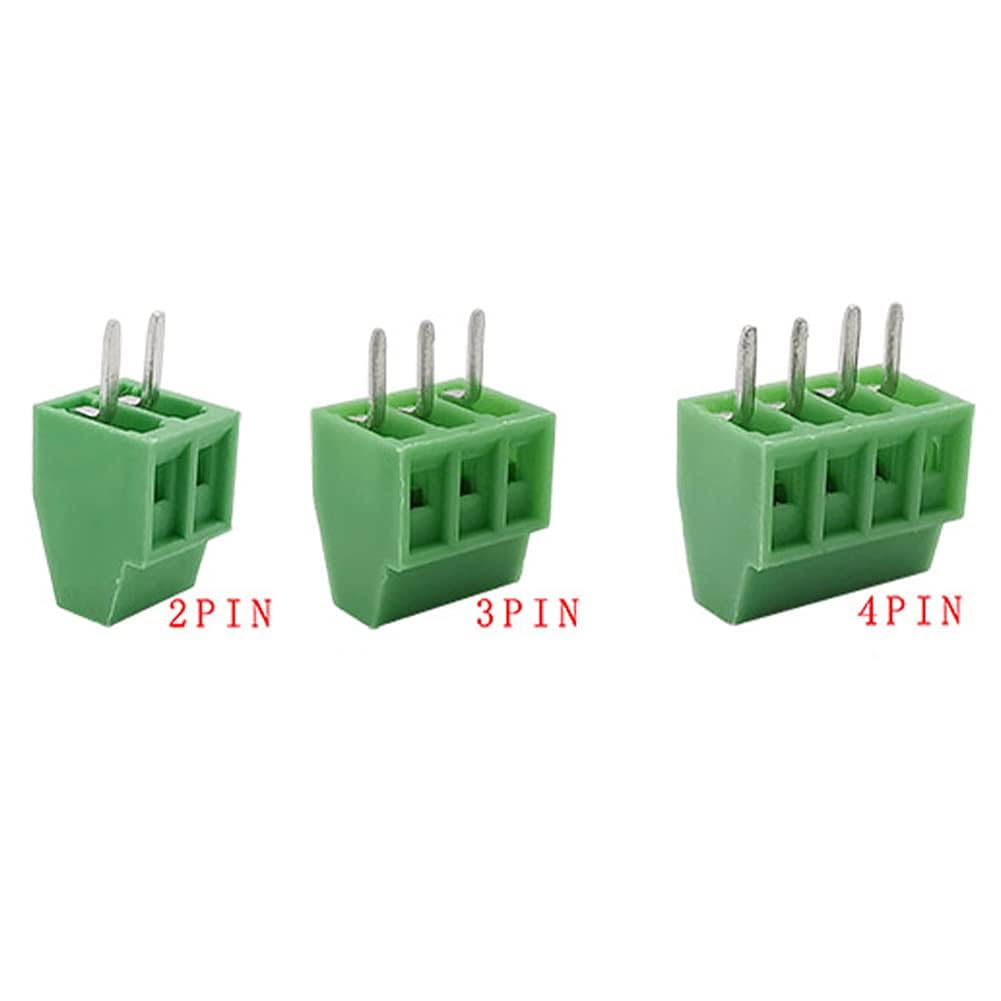 PENGLIN 50PCS 2.54mm Pitch PCB Mount Screw Terminal Block Connector, 2P 3P 4P Terminals 150V 6A for 26-18AWG Cable - Image 3