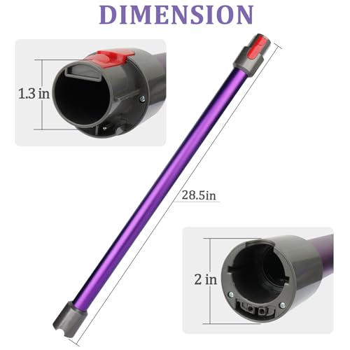 Image of Extension Wand Replacement for Dyson V15 V15s V11 V15 V10 V8 V7 Detect Absolute Cyclone,Quick Release Rigid Stick Tube Rod 28.5 Inch(Not for Slim)