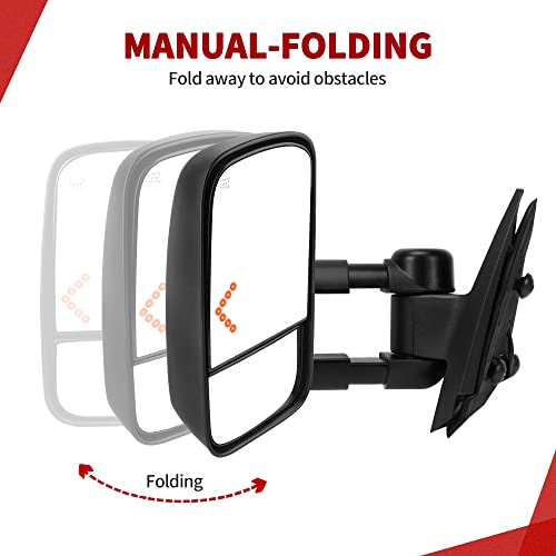 Yitamotor MR-005-XS1YB Compatible With 2003-2006 Chevy Silverado Tahoe Gmc Sierra Extendable Tow Mirrors thumb #5