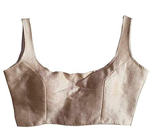 gaiyera Women's Neck Sleevless Readymade Blouse for Saree & Lahenga Choli (of White)-picture-56