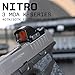 Monstrum Nitro | Pistol Red Dot with 3 MOA Dot, Shake Awake, and Screw Kit | K-Series/RMSc Footprint | V1 Rounded Hood