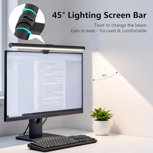 Image of Monitor Light Bar, Eye-Care USB Computer Monitor Lamp for Home Office Gaming, 15.7'' Ultrawide LED Light, 3 Color Temperatures Stepless Dimming Screen Bar