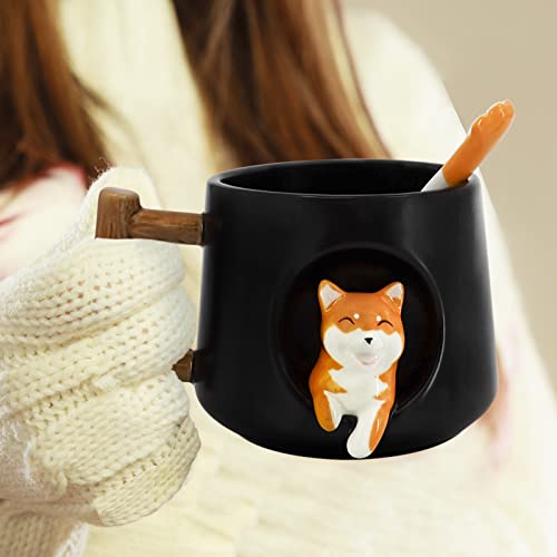 Tazza 3D Shiba Inu Cute Coffee Mug, motivo interno...