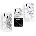 Produktbild HopMore 3X Kompatibel mit Huawei P20 lite Hülle Silikon Weiß Marmor Marble Muster Stoßfest Handyhülle Huawei P20 lite Schutzhülle Protective Dünn Silikonhülle Slim Case - Muster B