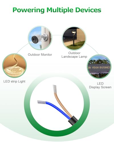 Image of 100W 110-240V to 12V 8.3A LED Driver - Extra Long 10.8FT 110V to 12V Converter with Plug - Constant Voltage Output - Waterproof for LED Light String
