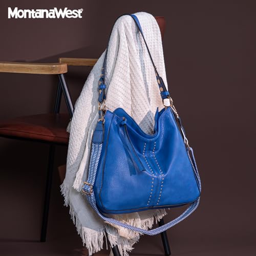 Image of Montana West Hobo Bags for Women Top Handle Satchel Shoulder Purse Bucket Handbag
