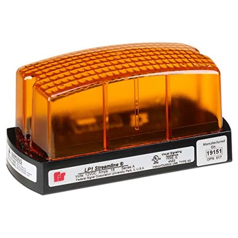 Federal Signal Low Profile Warning Light, Strobe, Amber (LP1-120A) Cover