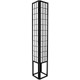 Red Lantern 72-Inch Window Pane Shoji Floor Lamp