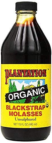Plantation Organic Blackstrap Molasses, 15 oz Bottle (Unsulphured) Pack of 3