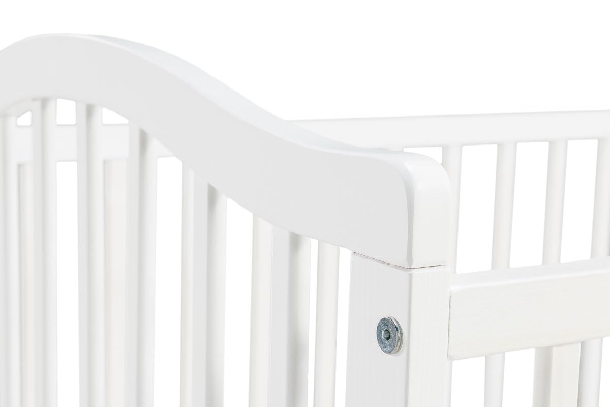 MS FACTORY Cuna de bebé Paris 120x60 cm – Ajustable en Altura de Madera Maciza – con barrotes y Pintura al Agua Segura – Cama evolutiva con barrotes extraíbles