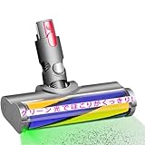 Raraki ダイソンV7ヘッド V8 Slim Fluffy【最新グリーンライト埃見逃しなし】V7,V8,V10,V11,V15,SV10,SV11,SV12,SV14に適合する ソフトローラークリーナーヘッド Dyson用の掃除機ヘッド 硬い床面勧め [並行輸入品]