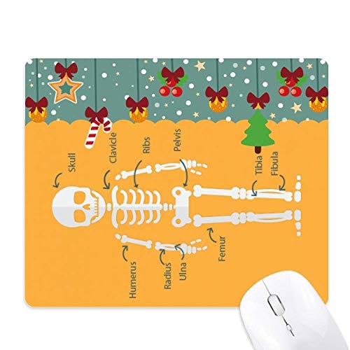 Tapis de souris jeu dessin animé os humain, tapis de bureau caoutchouc tapis de Noël