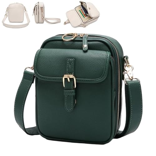 Balconfoster Crossbody Bag, Sculpture Crossbody Leather Bag, Anti Theft Leather Bag with Card Slots, Leathers Crossbodies