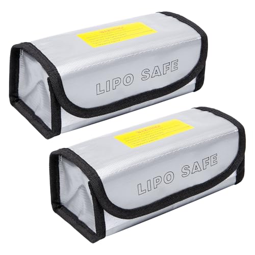 Bofanze Lipo Safe Bag 2 Stück Lipo Bag Explosionsgeschützte Akku Tasche Feuerfest Lipo Batterie...