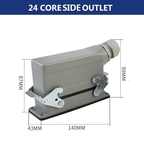 Conector rectangular resistente HDC HE 24 núcleos miniatura 2