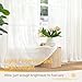 YoungsTex Linen Semi Sheer Curtains 63 Inch Length for Living Room Windows, Ivory White Light Filtering Drapes with Rod Pocket Back Tab Natural Textured for Bedroom, 52 X 63 Inch