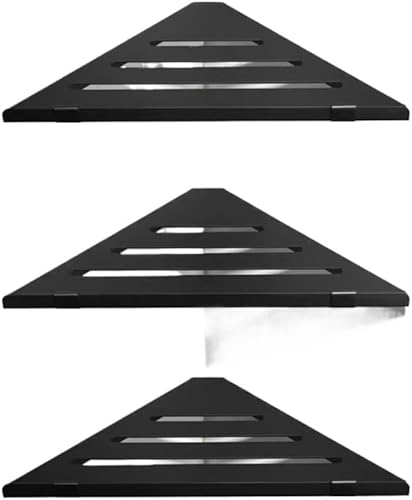 Miniatura 2 de organizador de ducha Estante Organizador De Aluminio Para Baño, Estante Triangular De 1 A 3 Capas, Soporte Universal Para Esquina, Almacenamiento De