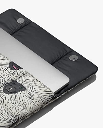Image of DailyObjects Siesta Sleeve Cover for Laptops /MacBook Air /Pro 15 Inch - 16 Inch | Crafted using soft-touch and water-repellent polyester | Secure clasp Button Closure | Sleek Design and Durable