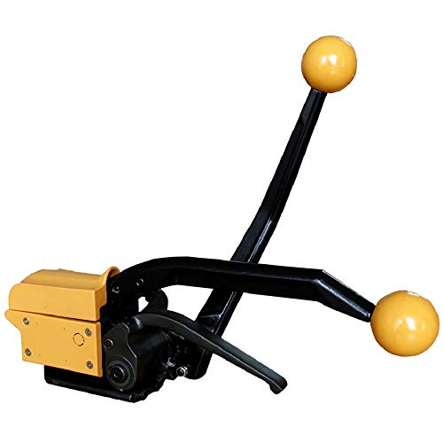 SDLOOL Manual Steel Strapping Tool Handheld Banding Machine A333 Buckle Free Sealless  for 13/16/19 mm Steel Strip Strap