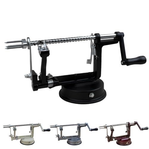 Linxor - Sbucciatore di mele e pere, 3 in 1, sbuccia, affetta, torsola, con ventosa - Vari colori