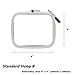 Sew Tech Standard Embroidery Hoop B for Husqvarna Viking Designer I Rose 600 Iris Scandinavia 400 300 etc., Sewing and Embroidery Machine 4x4 inch (100x100 mm) Hoops
