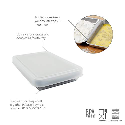 Tovolo Bandejas de preparação de alimentos - Conjunto com 4