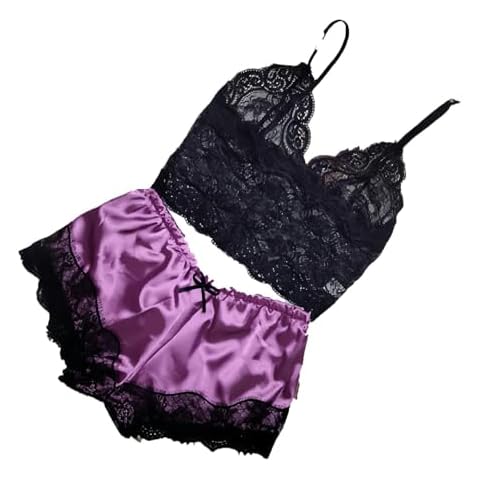 AnnSemo Lace Bra and Silk Panty Set Cover
