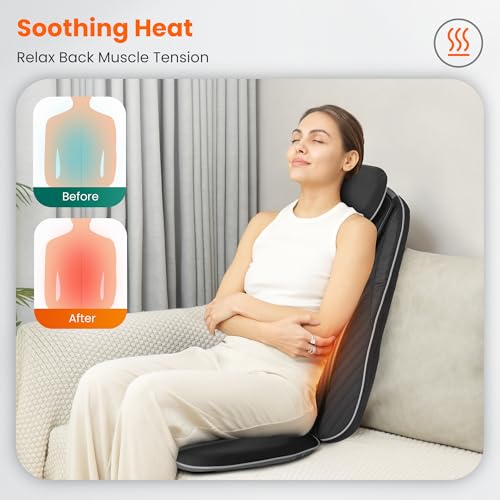 Snailax Shiatsu‑Massagesitzauflage mit Wärme‑ und Vibrationsfunktion – Ansicht 4