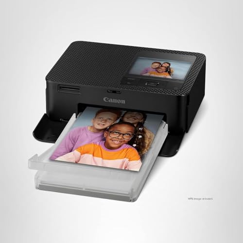 Image of Canon Selphy CP1500 Photo Printer Bundle (Black) with KP-108 Paper (108 Sheets) 3 Color Ink Cartridges & Tudak Cleaning Cloth - Wireless Compact Dye-Sub Printer Kit