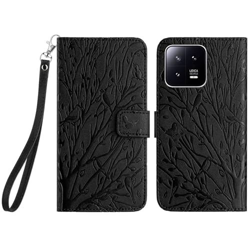 Housse portefeuille Xiaomi 13 clapet béquille étui noir antichoc