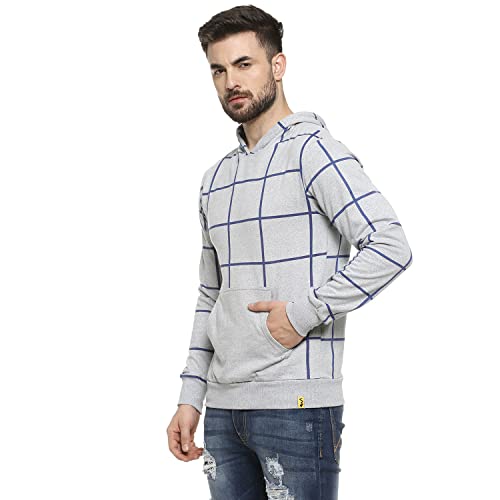 Image of CAHOOT Men's Regular Fit Sweatshirt with Hoodie for Casual Wear | Cotton Full Sleeve Sweatshirt Crafted with Comfort Fit and High Performance for Everyday Wear