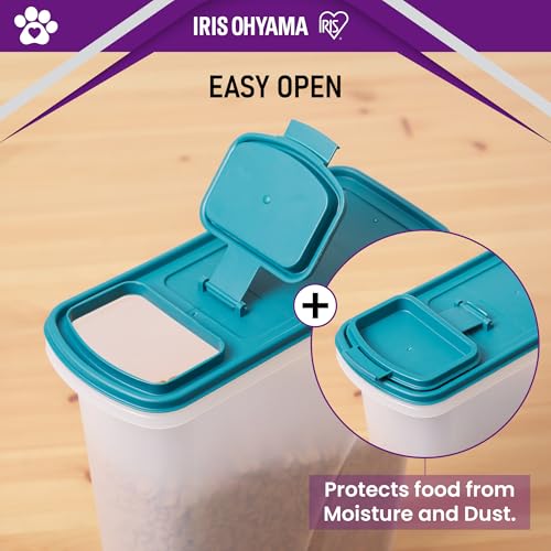 Iris Ohyama, Luftdichte Hundefutterbox, 7 l/3,5 kg, blau, Deckel mit Luftdichtem Verschluss, Kunststoff, für Hunde, Katzen, Leckerlis, Futterbehälter, BPA-frei, ATS-S