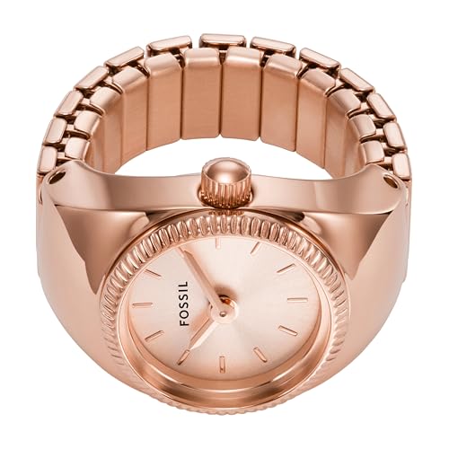 Image of Fossil Women's Watch Ring, Quartz Stainless Steel Two-Hand Ring Watch for Women