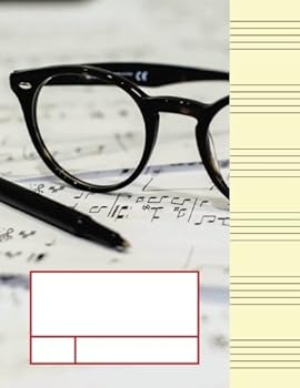 Music Manuscript Wide Staff for Seniors : Adult Blank Sheet Music Manuscript Paper Notebook for Elder Musician, Songwriter, Composer, or Musical Instrument Beginner Player. 6 Large Staves per Page
