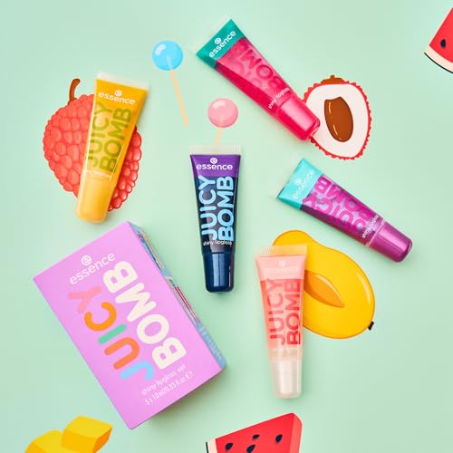 essence JUICY BOMB shiny lipgloss set 02