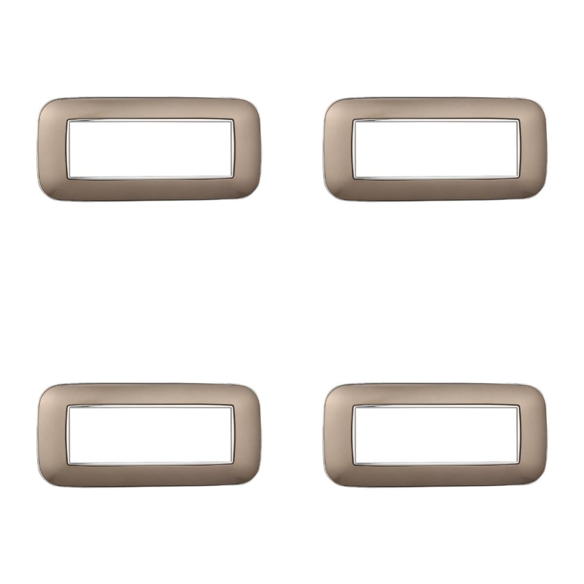 Plaque compatible Bticino Axolute 6 places bronze Orbis lot de 4